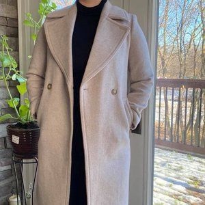 Club Monaco Daylina wool coat natural almond